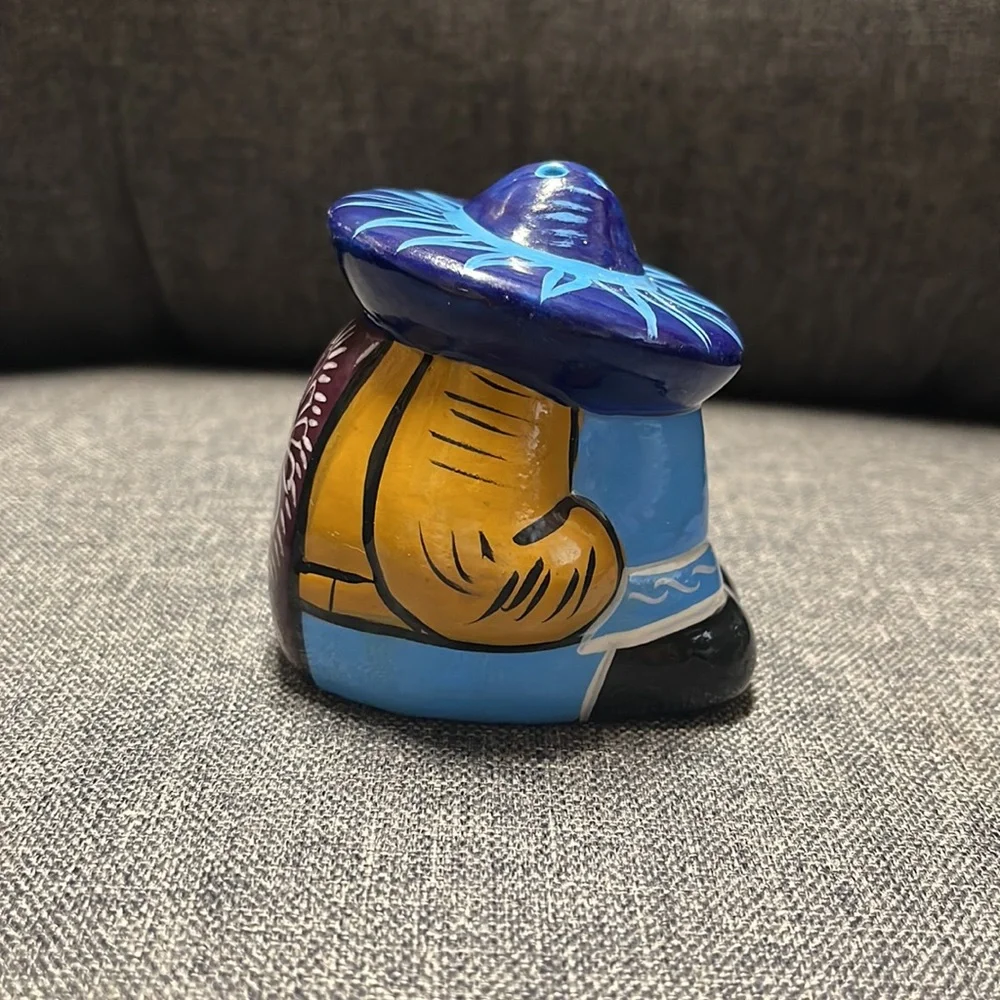 Resting Mexico Sombrero Man Salt Shakers